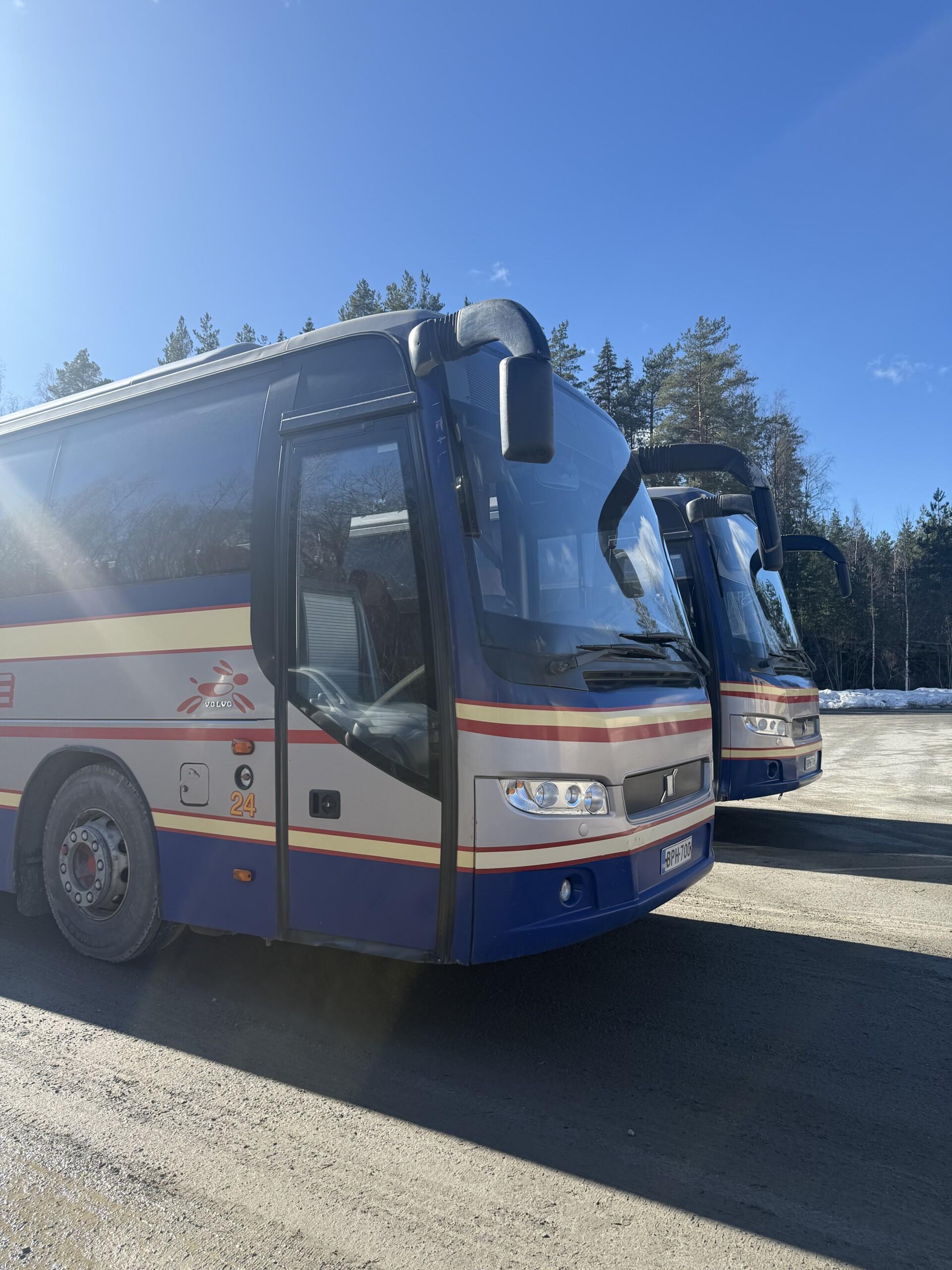 Pupubussit nokat vierekkäin