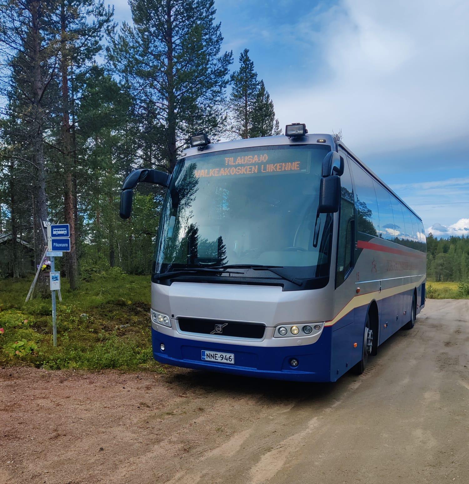Valkeakosken Liikenne bussi Tilausajo Lapin maisemissa